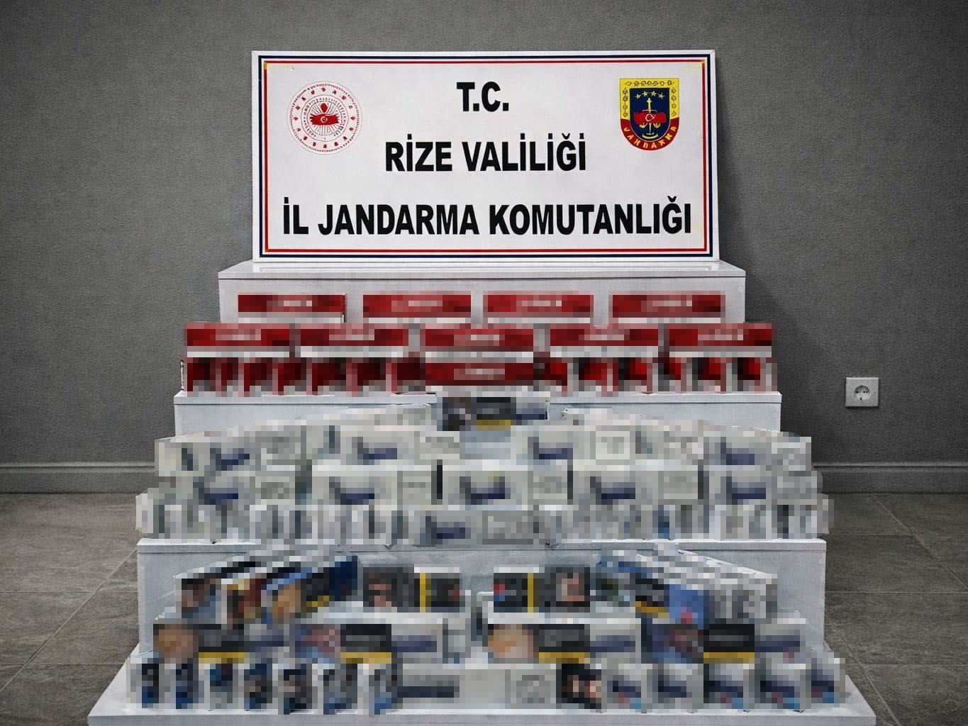 Rize’de kaçak sigara operasyonu

