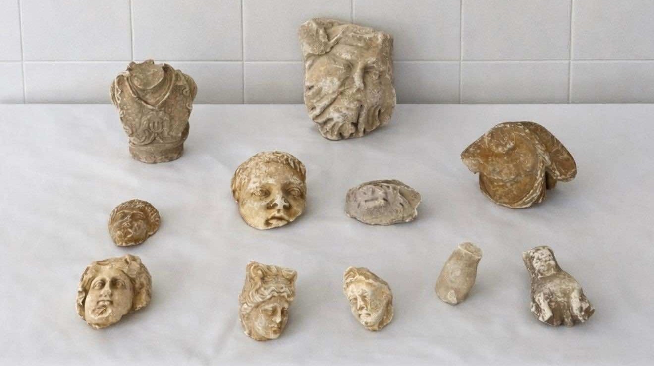 Roma dönemine ait heykel parçalarıyla yakalanan 5 şüpheli gözaltına alındı
