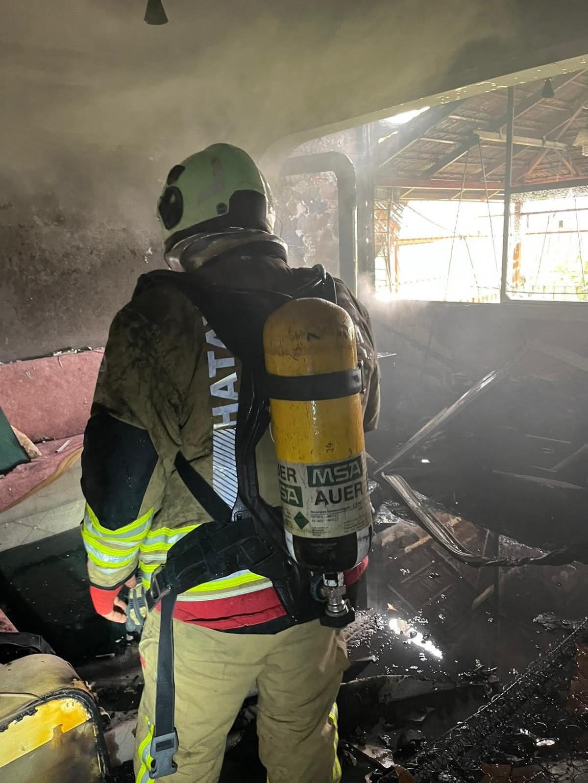 Samadağ’da ev yangını
