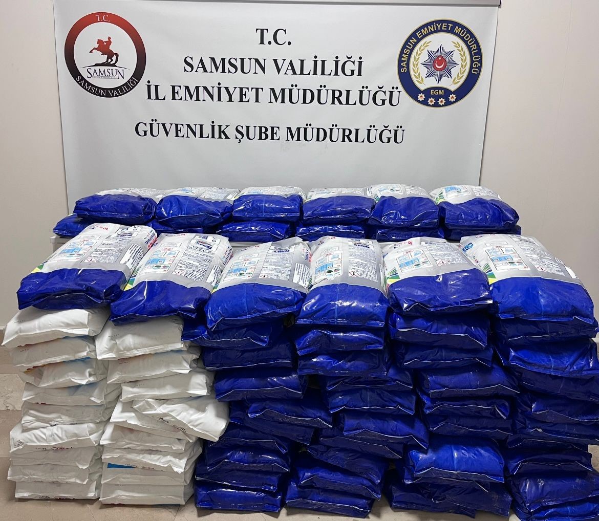 Samsun’da 1 ton 110 kilo sahte toz deterjan ele geçirildi
