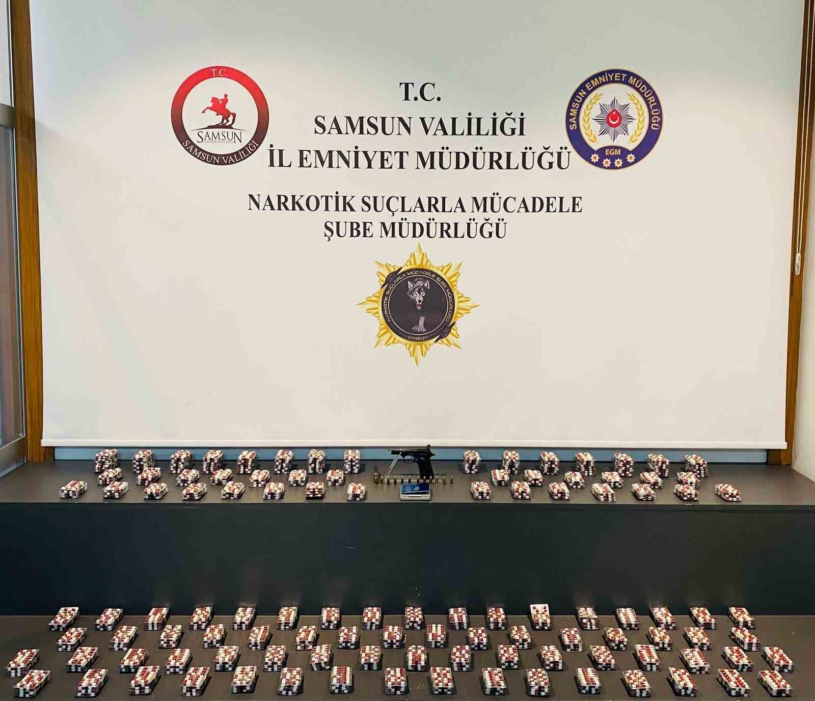 Samsun’da 18 bin uyuşturucu hap ele geçirildi
