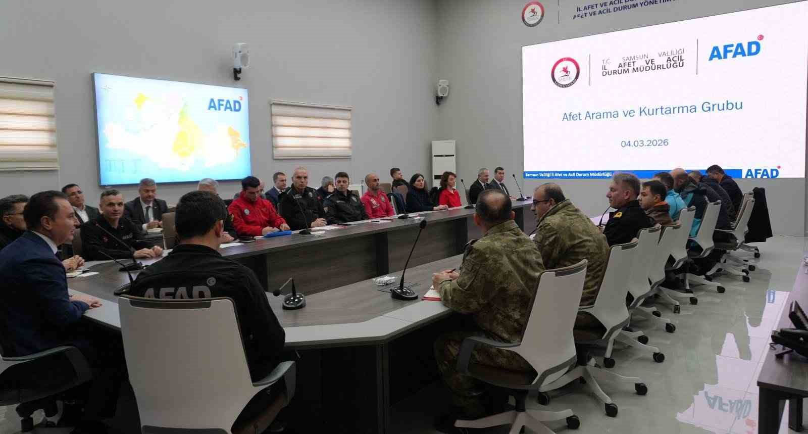 Samsun’da afet müdahale planı toplantısı
