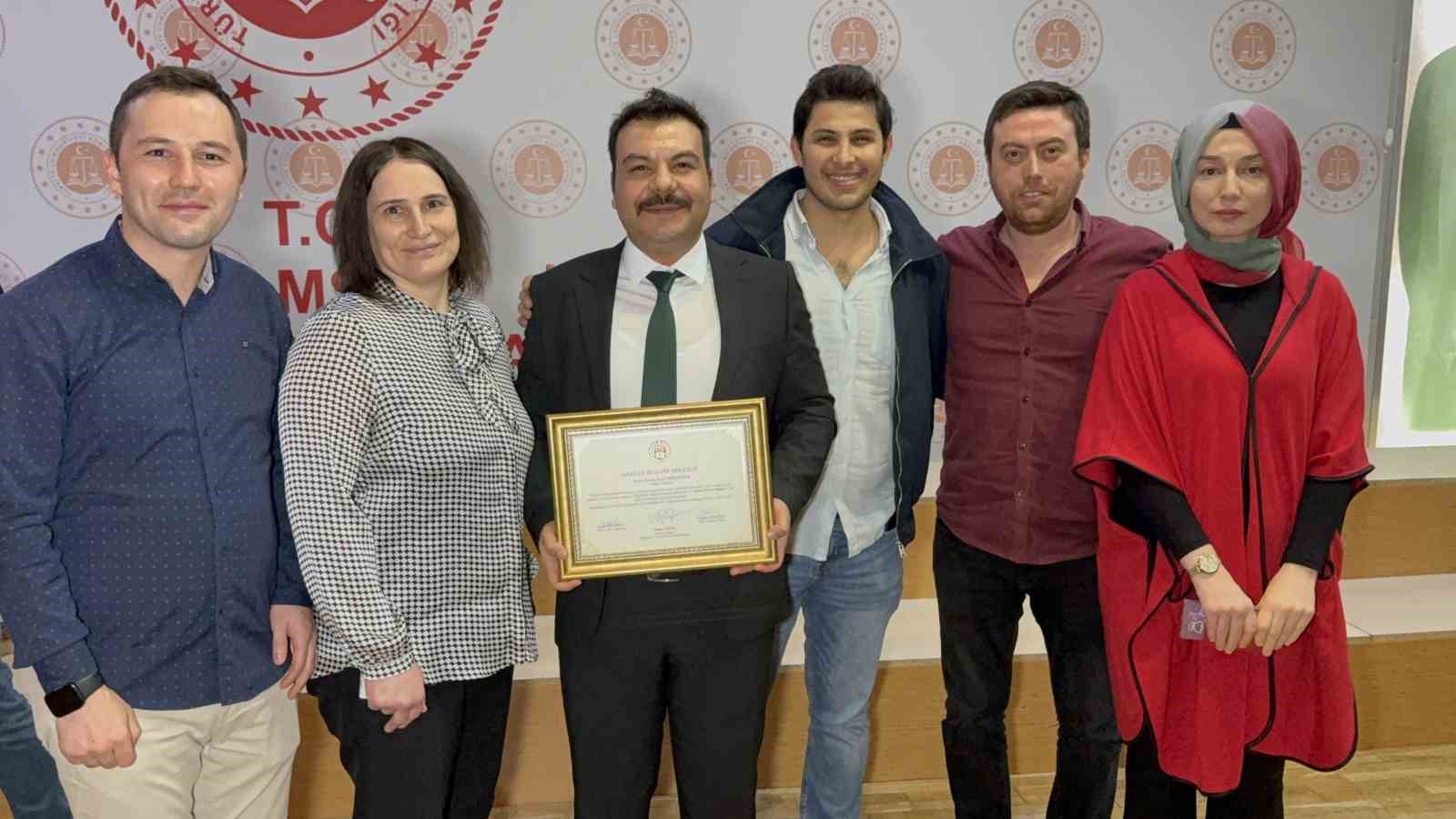 Samsun’da başarılı hâkimlere Adalet Başarı Belgesi
