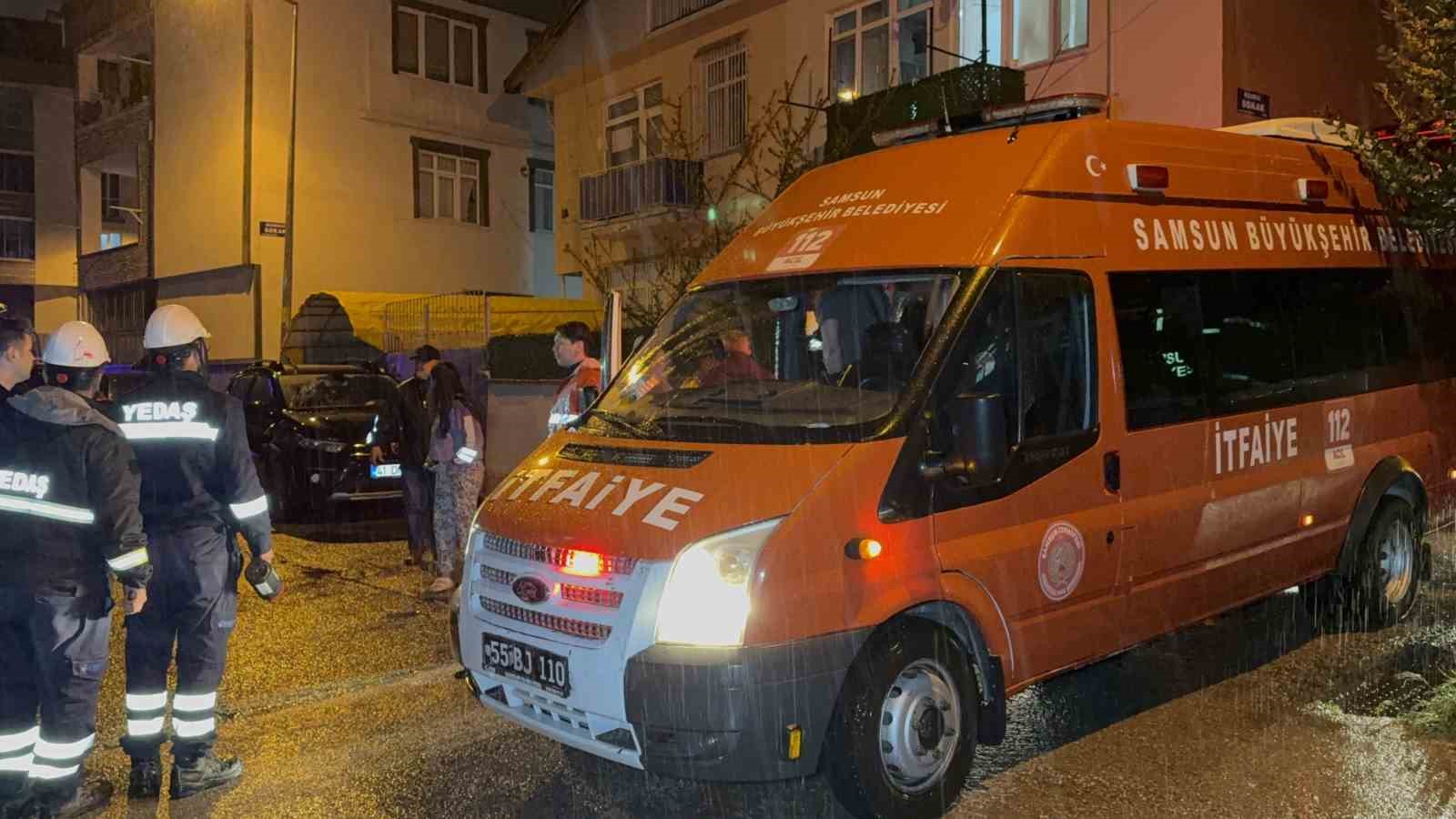 Samsun’da ev yangını: Anne ve 6 aylık bebeği hastanelik oldu
