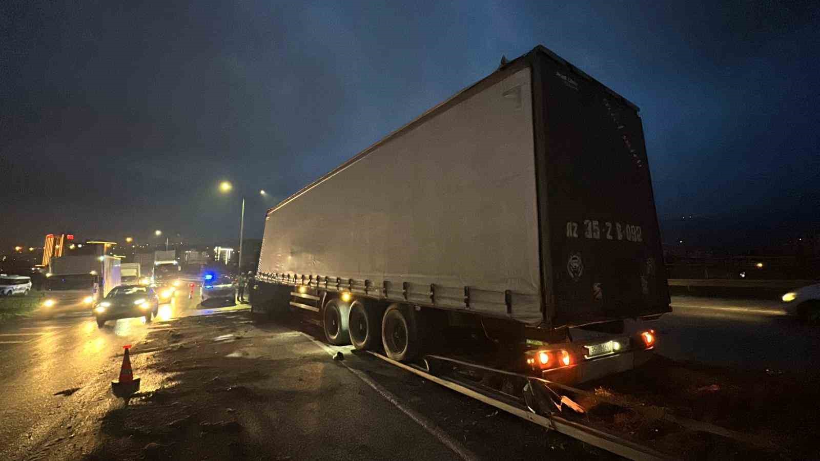 Samsun’da tır devrildi: 1 yaralı
