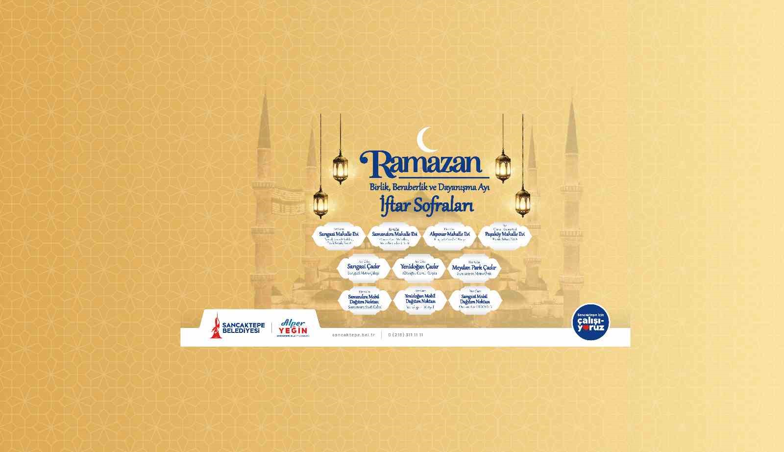 Sancaktepe’de Ramazan coşkusu: Ay boyunca kesintisiz etkinlik ve dev iftar sofraları
