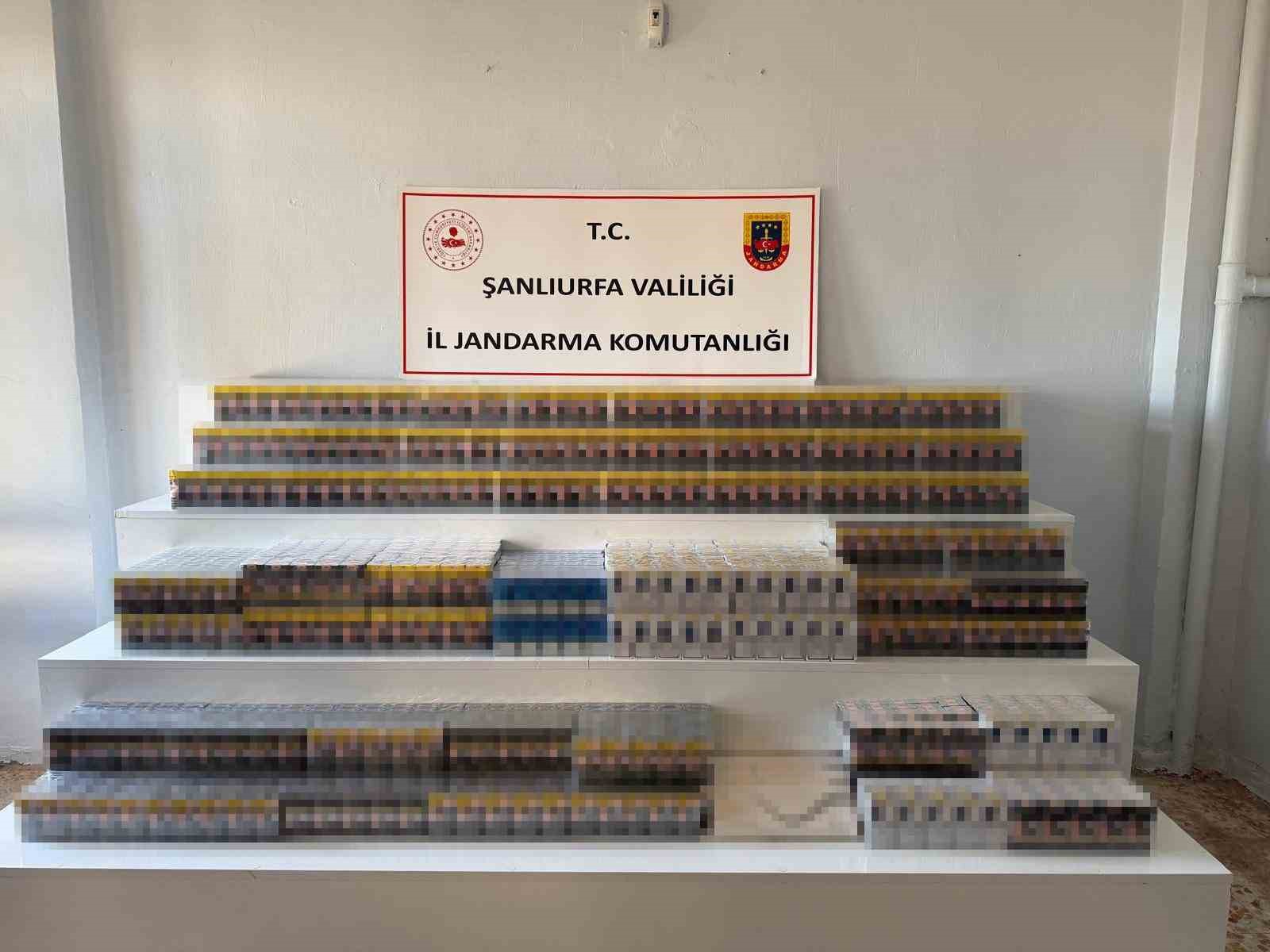 Şanlıurfa’da 11 bin paket kaçak sigara ele geçirildi
