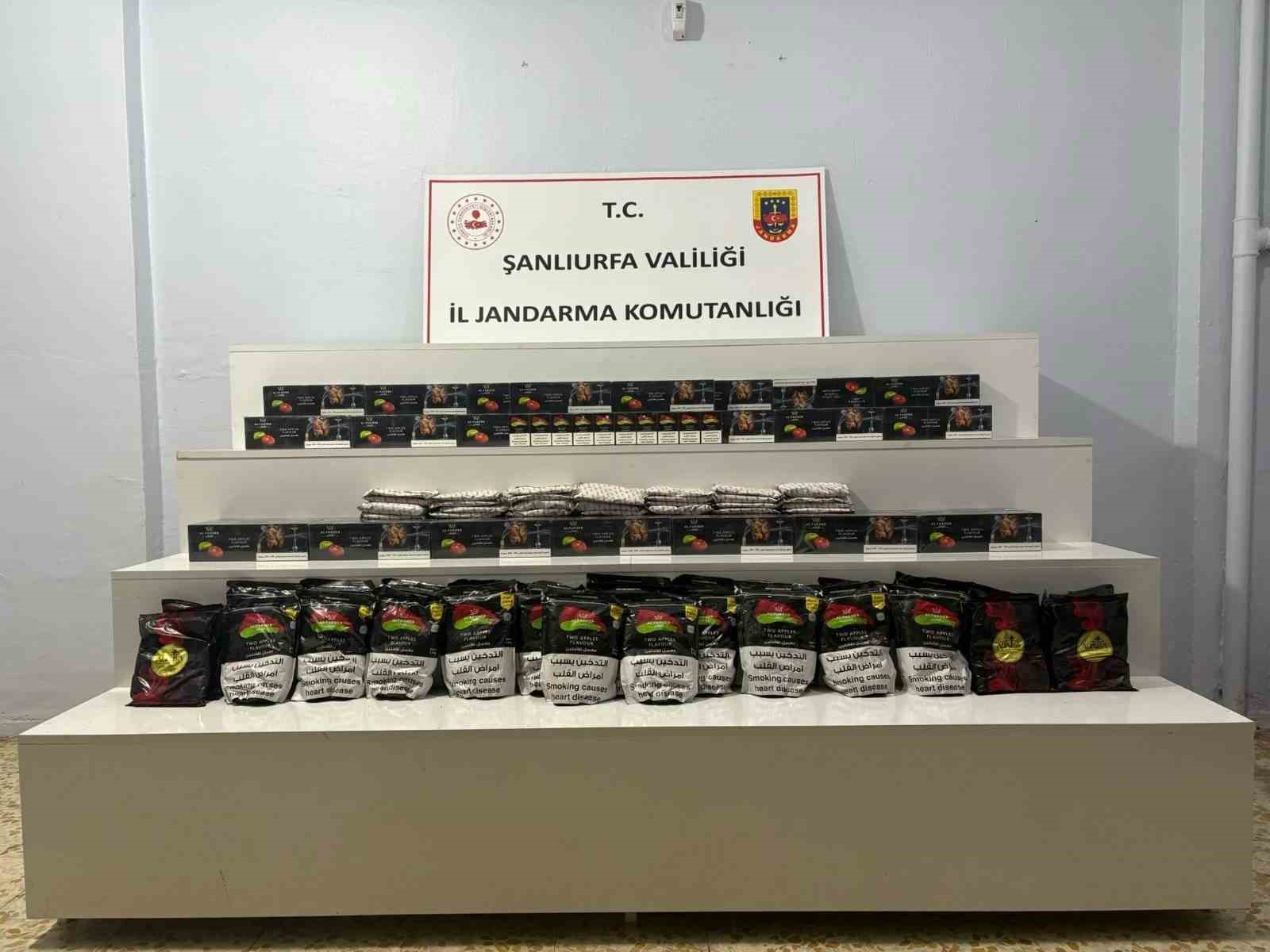 Şanlıurfa’da 82 kilo kaçak nargile tütünü ele geçirildi
