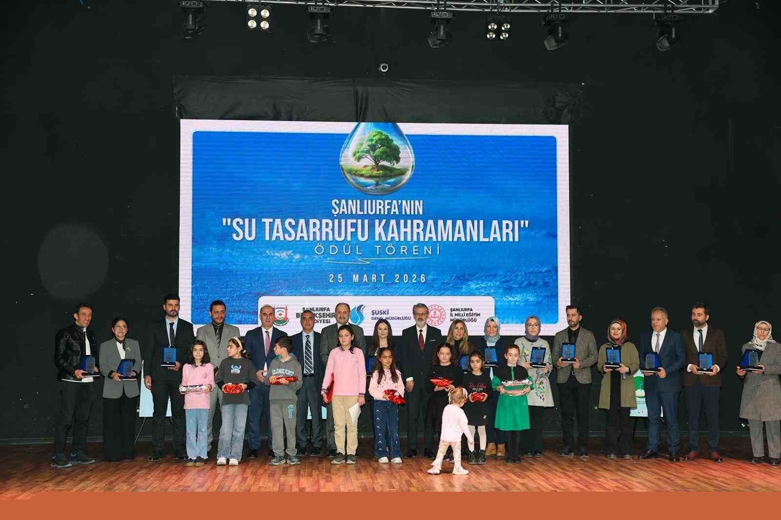 Şanlıurfa’da su tasarrufu kahramanları ödüllerine kavuştu
