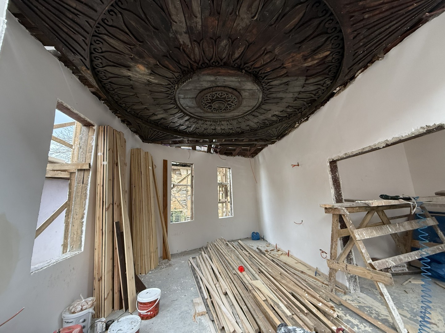 Saraylı’daki tarihi yapının restorasyonunda sona geliniyor
