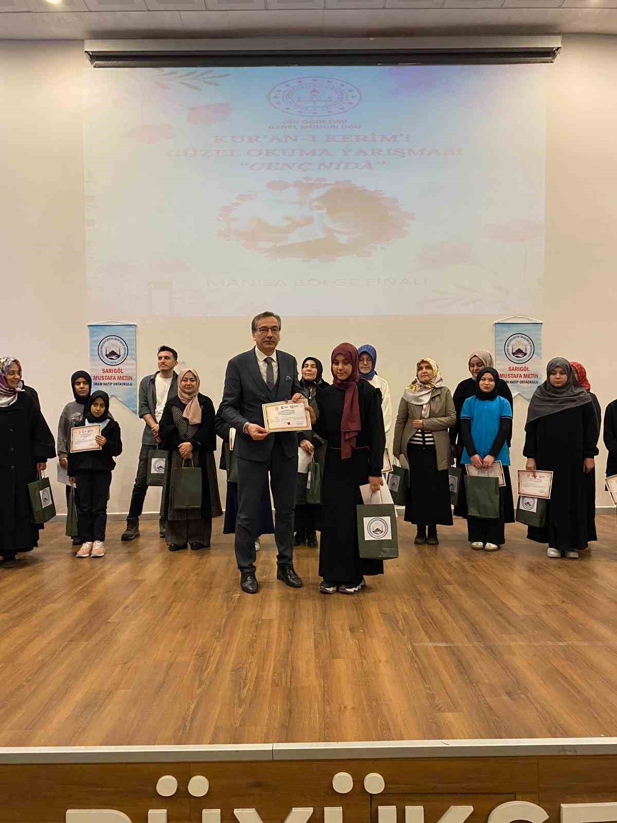 Sarıgöl’de "Genç Nida Kur’an-ı Kerim’i Güzel Okuma Yarışması" yapıldı
