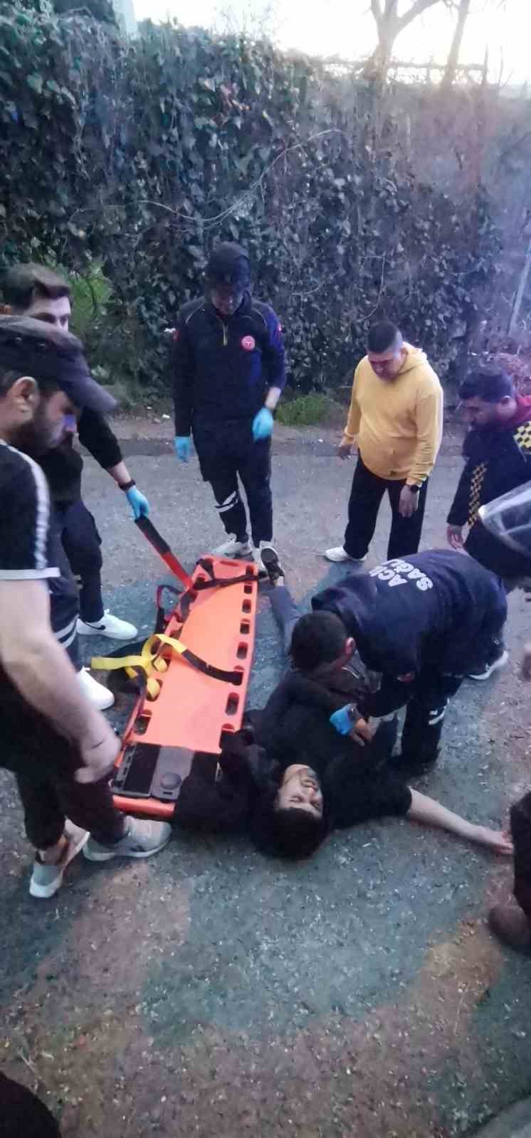 Sarıyer’de bozuk yolun sebep olduğu kaza kamerada: 1 yaralı
