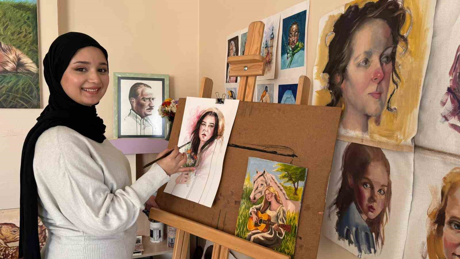 Savaşın içinden doğan sanatçı: Kadınların hikayesini tuvale yansıtıyor
