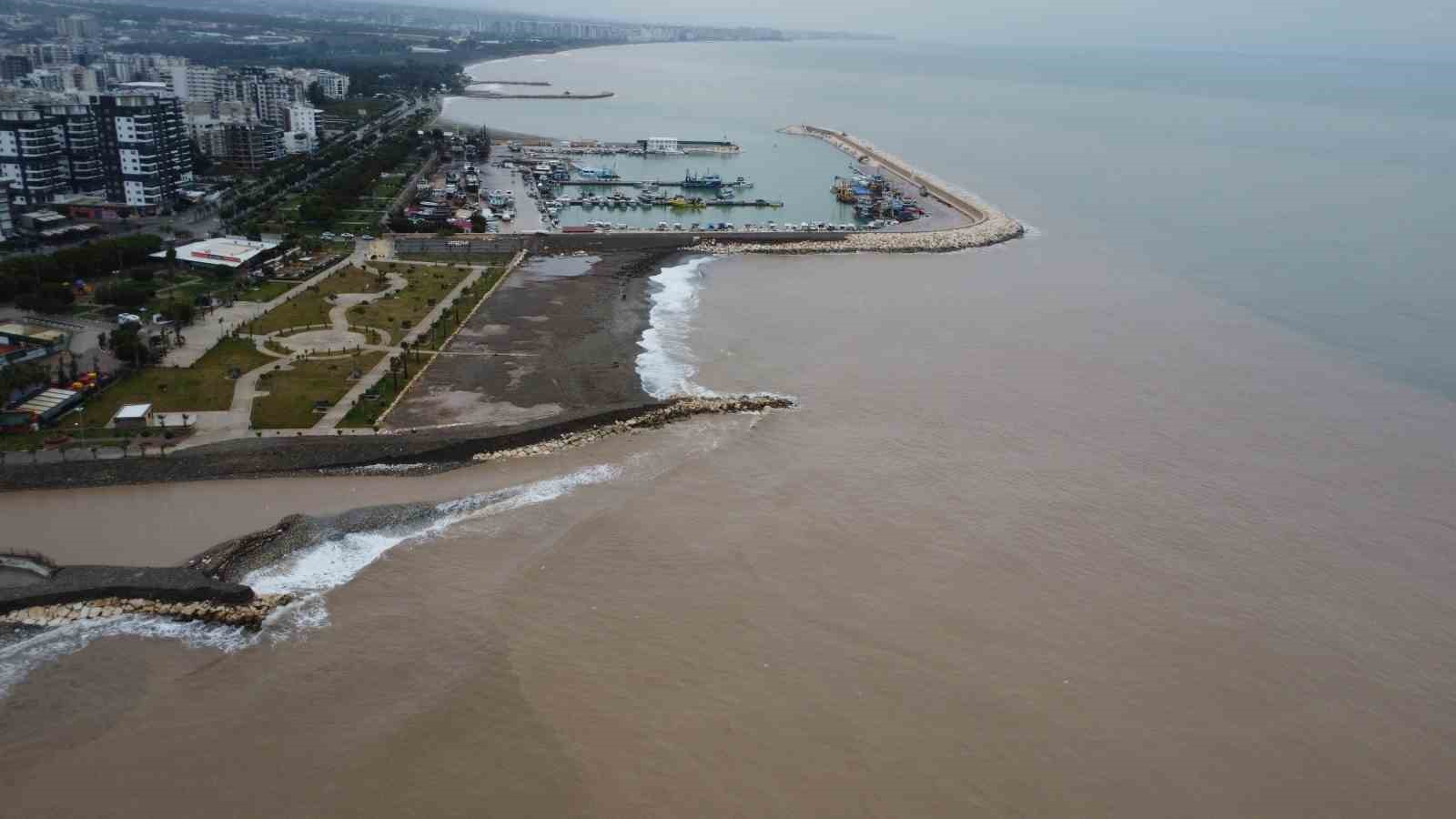 Sel sonrası deniz kahverengi oldu, sahiller odun doldu
