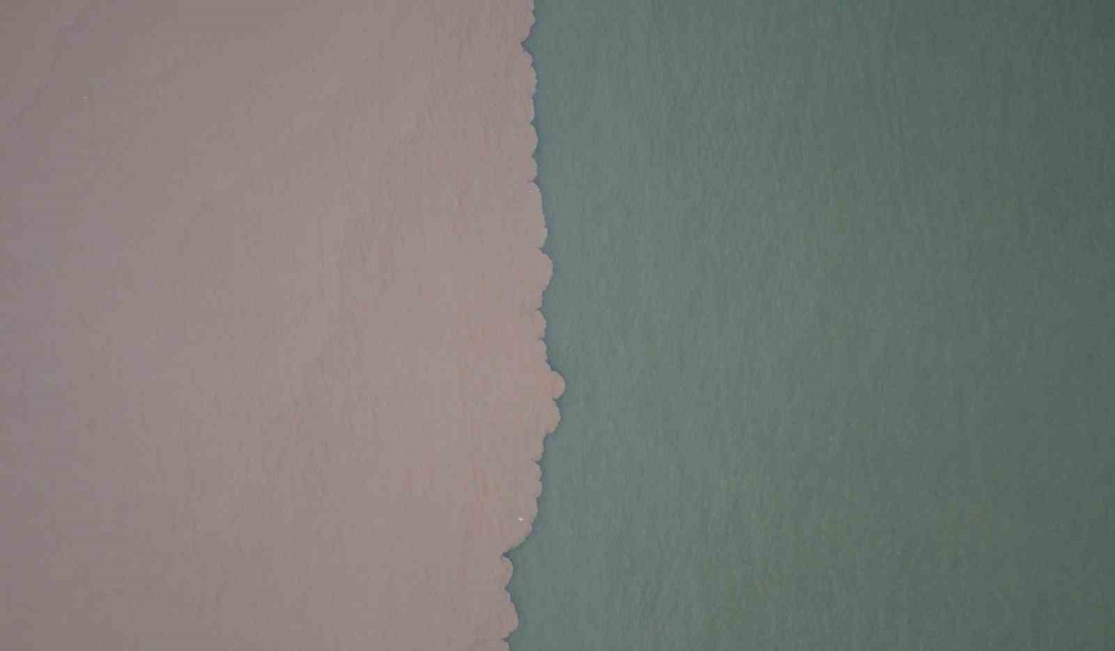 Sel sonrası deniz kahverengi oldu, sahiller odun doldu
