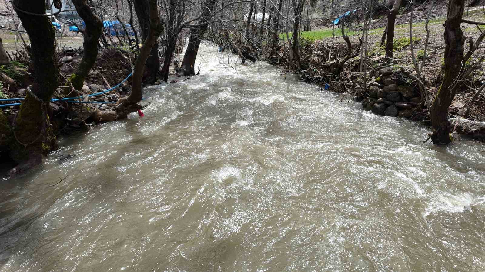 Sel sularından korunmak için odun ve çalılarla önlem aldı
