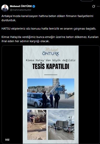 "Senin vicdanın kabul ediyor mu" sözlerine aldırış etmeden kanalizasyona beton döken firmaya rekor ceza
"Senin vicdanın kabul ediyor mu" sözlerine aldırış etmeden kanalizasyona beton döken firmaya rekor ceza