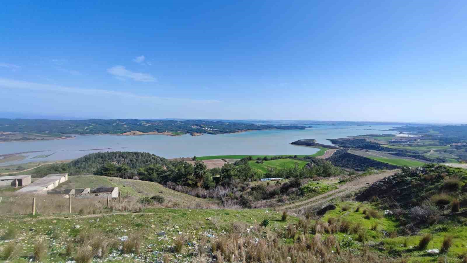 Seyhan Baraj Gölü’ndeki kuraklık ve sonrası dron ile görüntülendi
