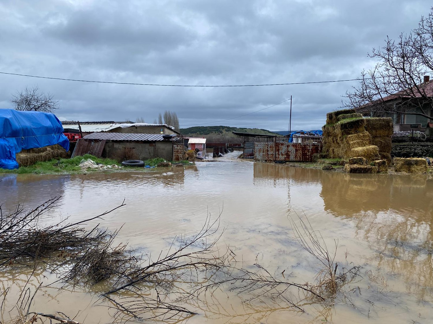 Şiddetli yağışlar Kula’da taşkınlara yol açtı
