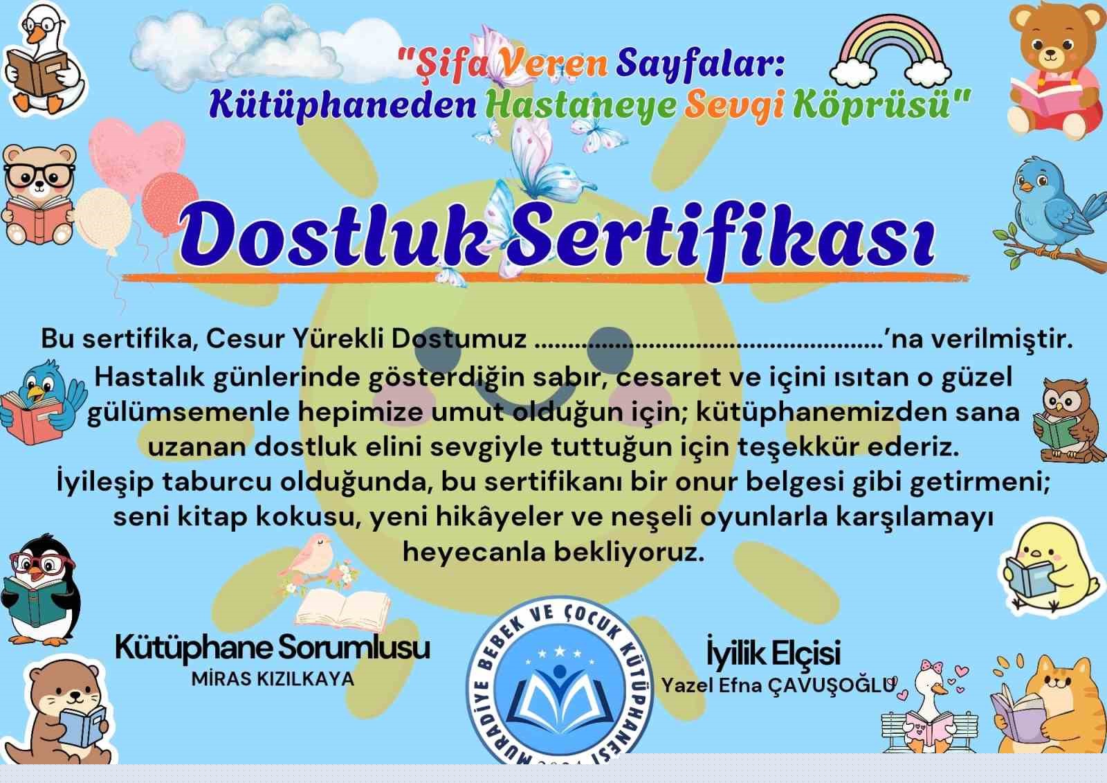 Şifa veren sayfalar: Kütüphaneden hastaneye sevgi köprüsü
