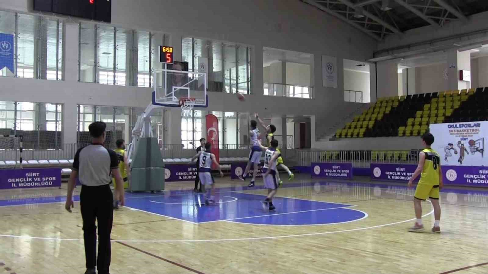 Siirt’te okul sporları 3x3 basketbol heyecanı tamamlandı
