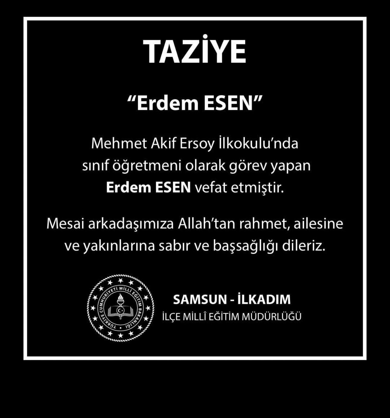 Sınıf öğretmeni kalp krizi sonucu hayatını kaybetti
