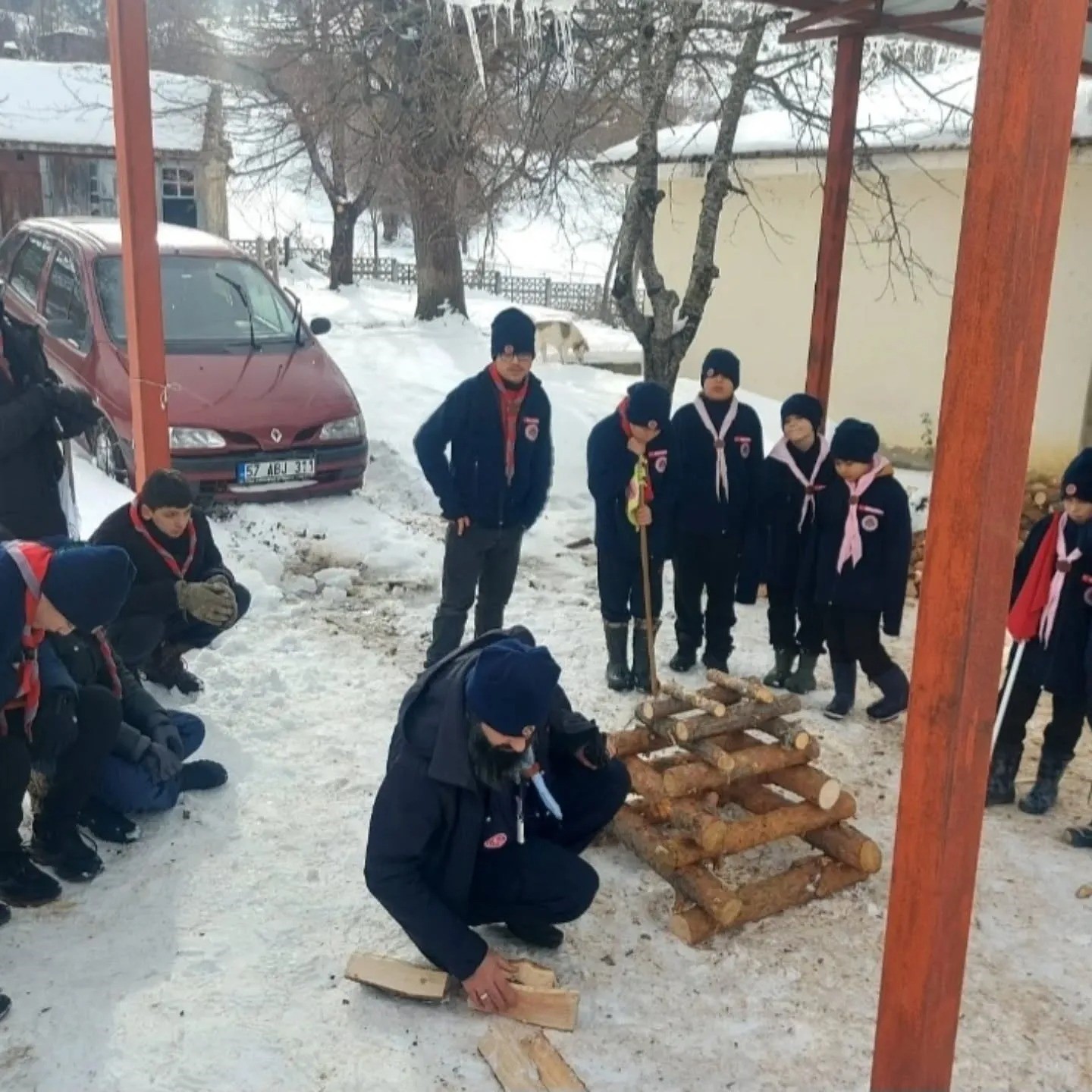 Sinoplu izcilerden zorlu kış kampı
