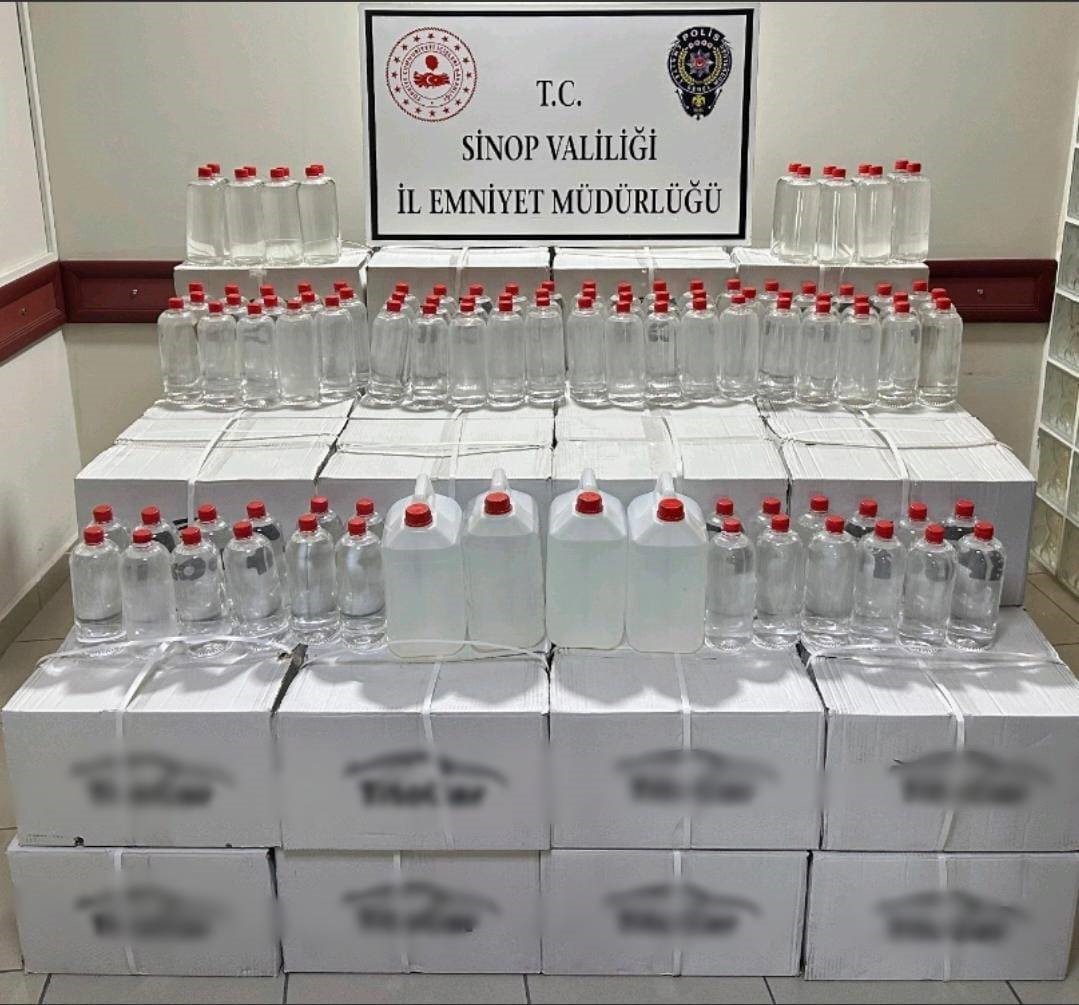 Sinop’ta 1080 litre etil alkol ele geçirildi: 1 gözaltı
