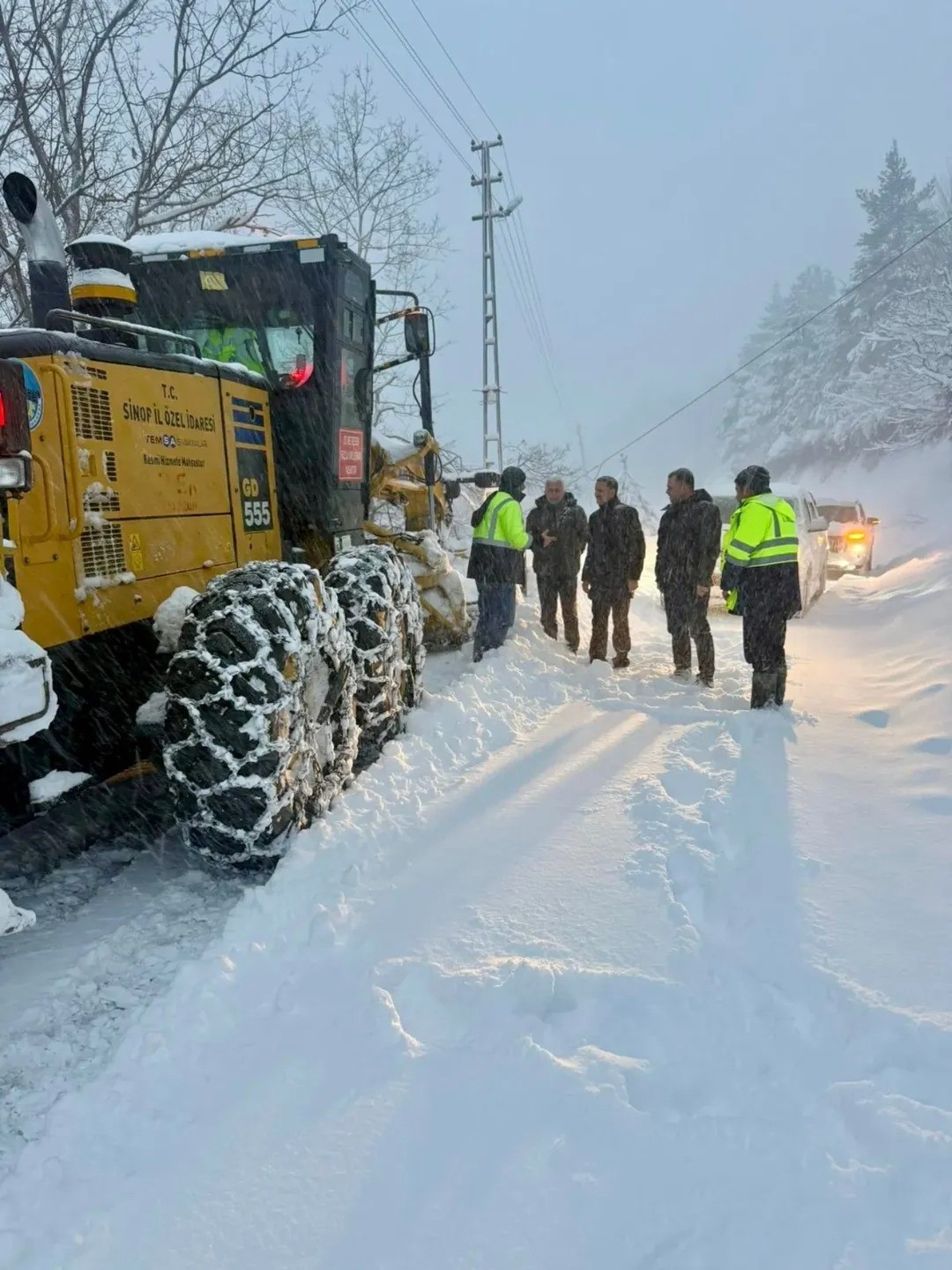 Sinop’ta karla mücadele
