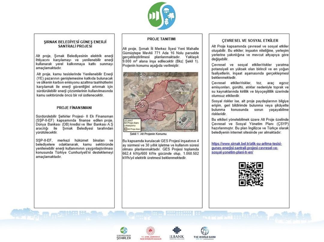 Şırnak Belediyesinden yeşil dönüşüm hamlesi: Atıksu arıtma tesisi, güneş enerjisiyle çalışacak
