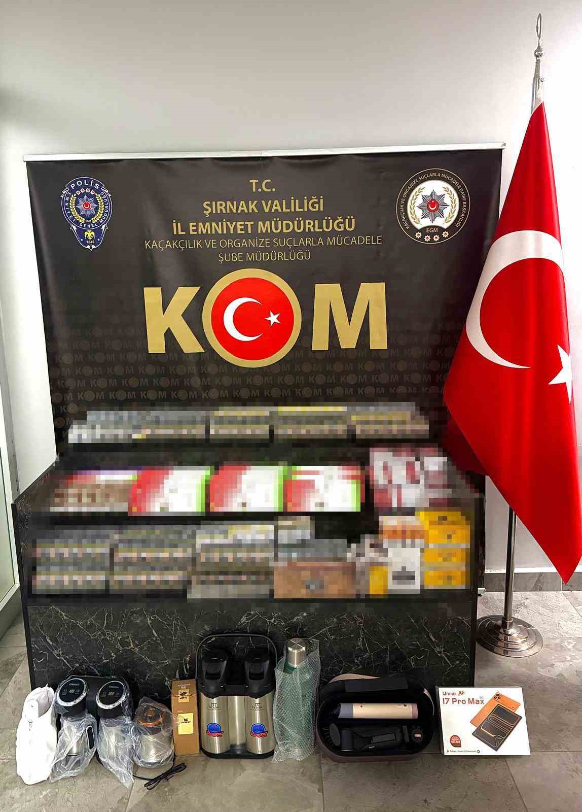 Şırnak’ta 6 milyon liralık kaçak malzeme ele geçirildi
