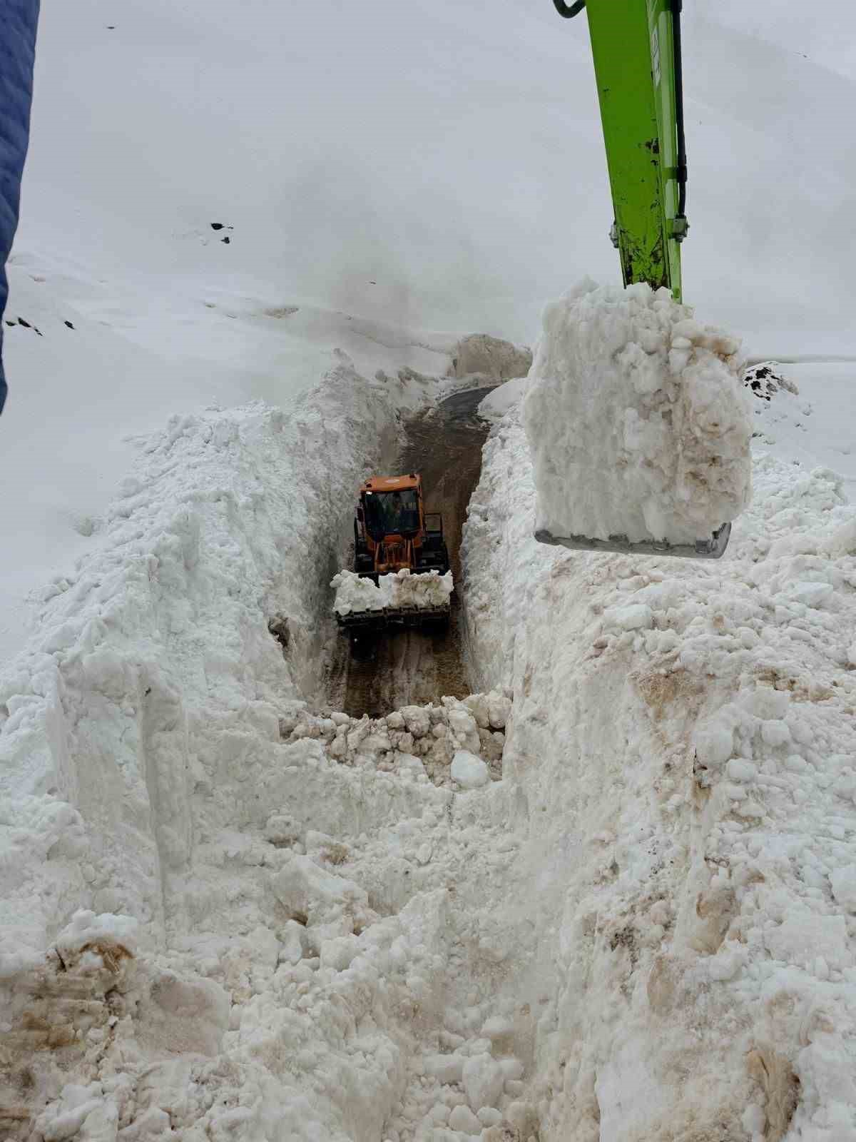 Şırnak’ta çığ düşen yolu açmak için ekipler seferber oluyor
