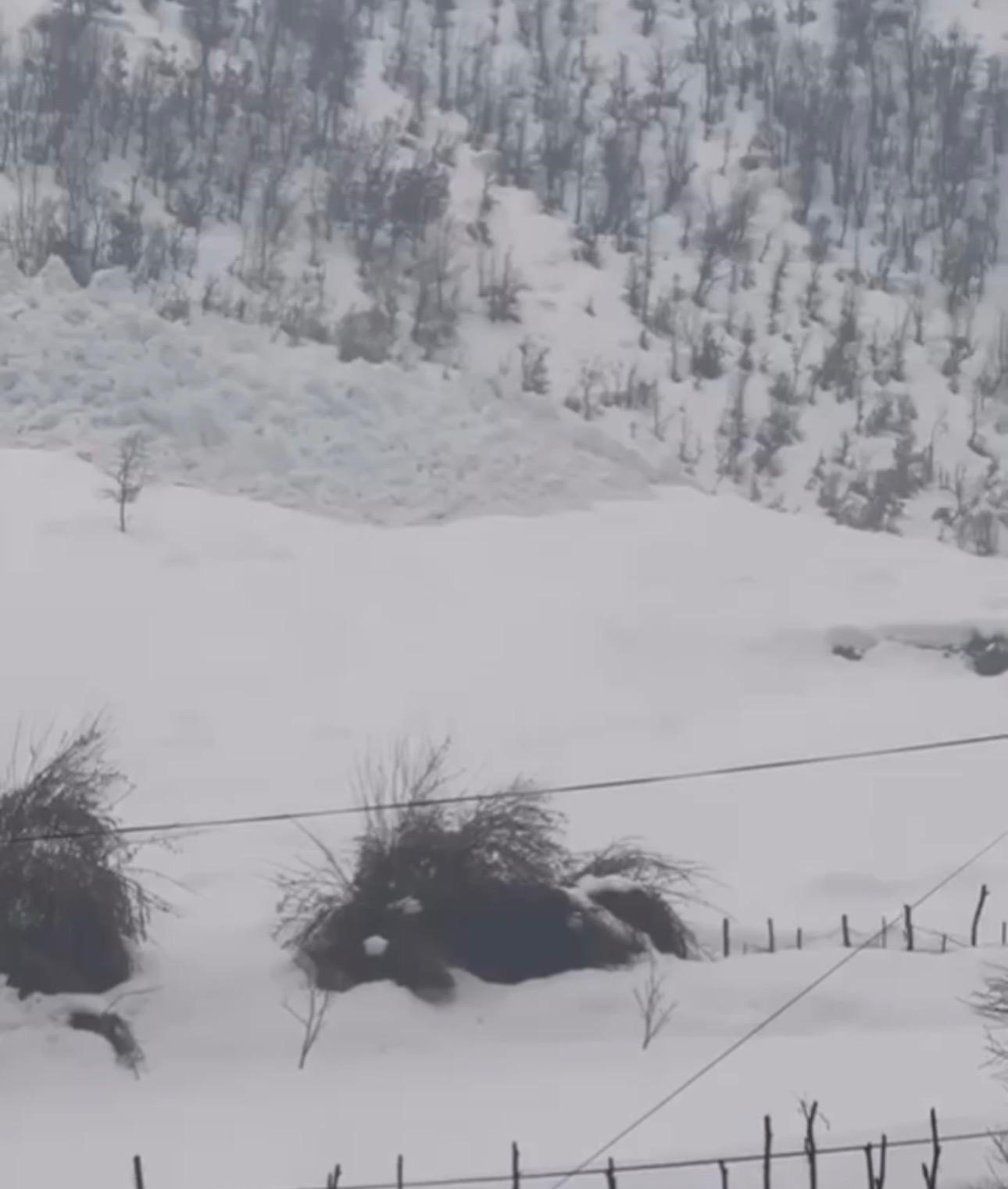 Şırnak’ta çığ düşme anı kamerada
