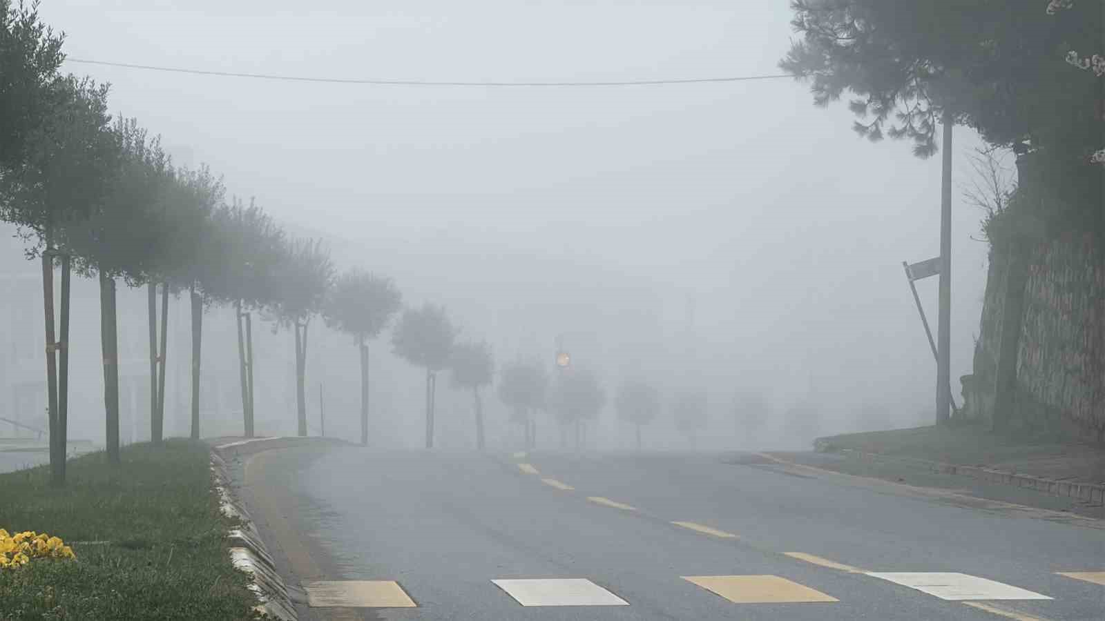 Sis şehri etkisi altına aldı, görüş mesafesi 10 metreye kadar düştü
