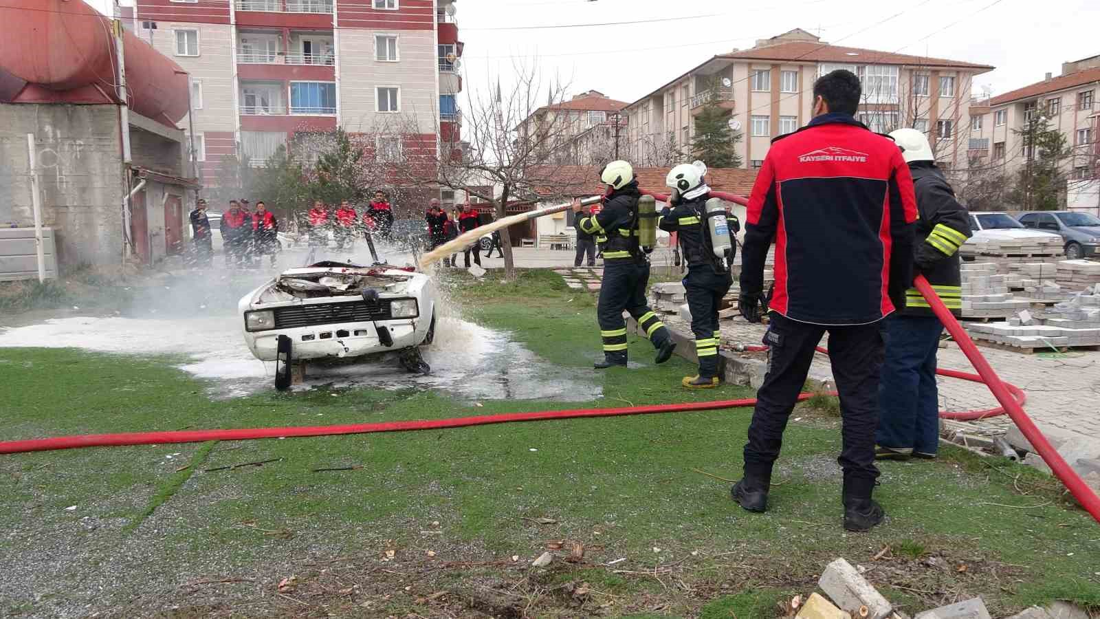 Sorgun itfaiyesi yangın tatbikatında tam not aldı
