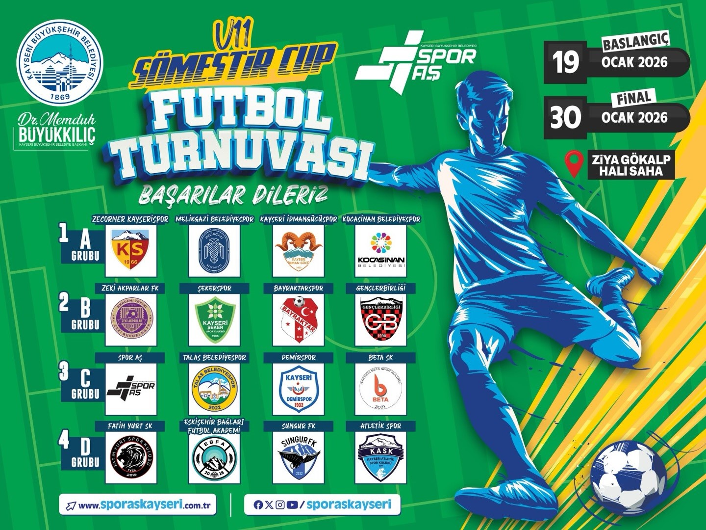 Spor A.Ş.’den U11 Sömestir Cup Futbol Turnuvası
