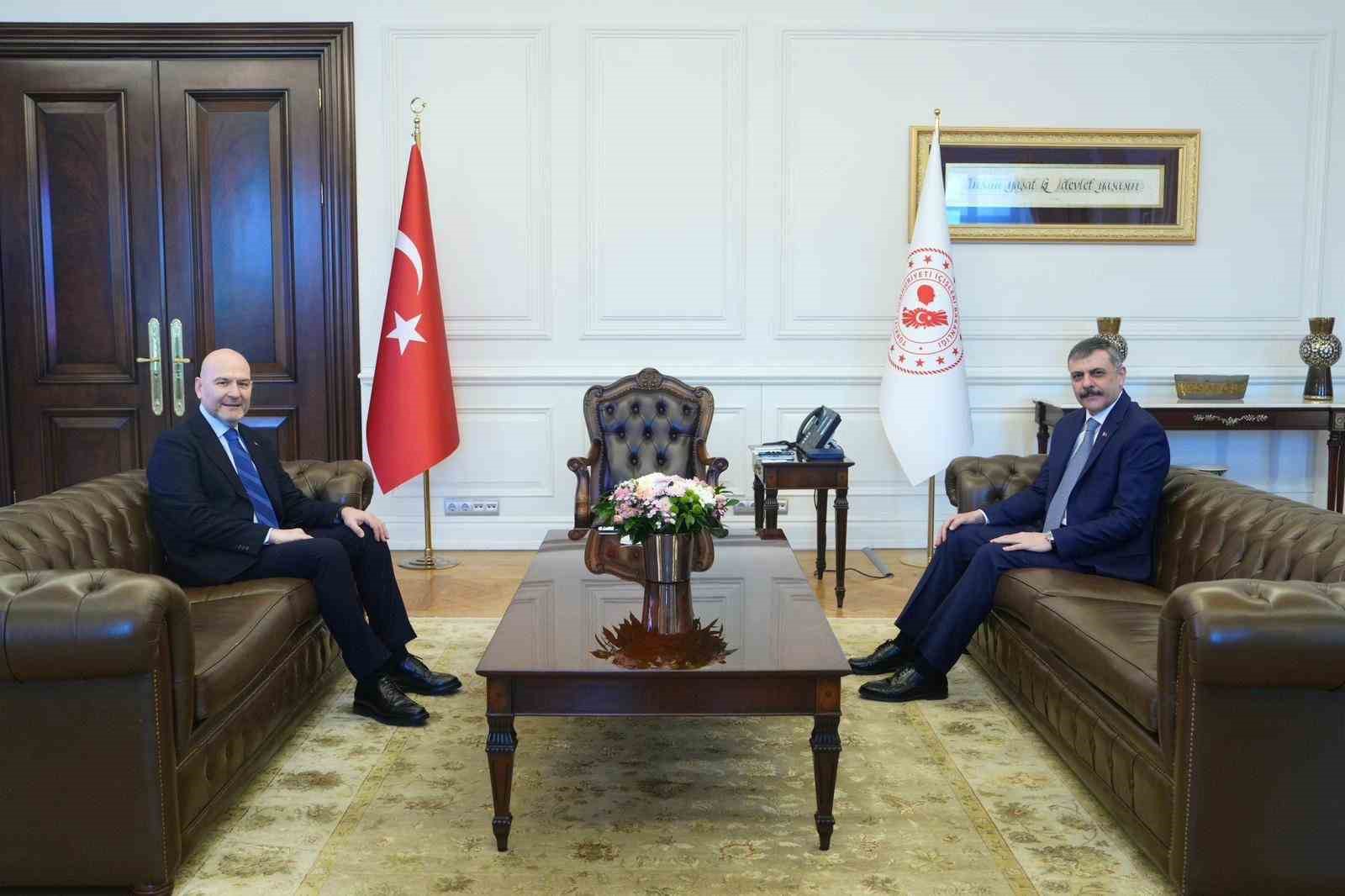 Süleyman Soylu’dan İçişleri Bakanı Çiftçi’ye "hayırlı olsun" ziyareti
