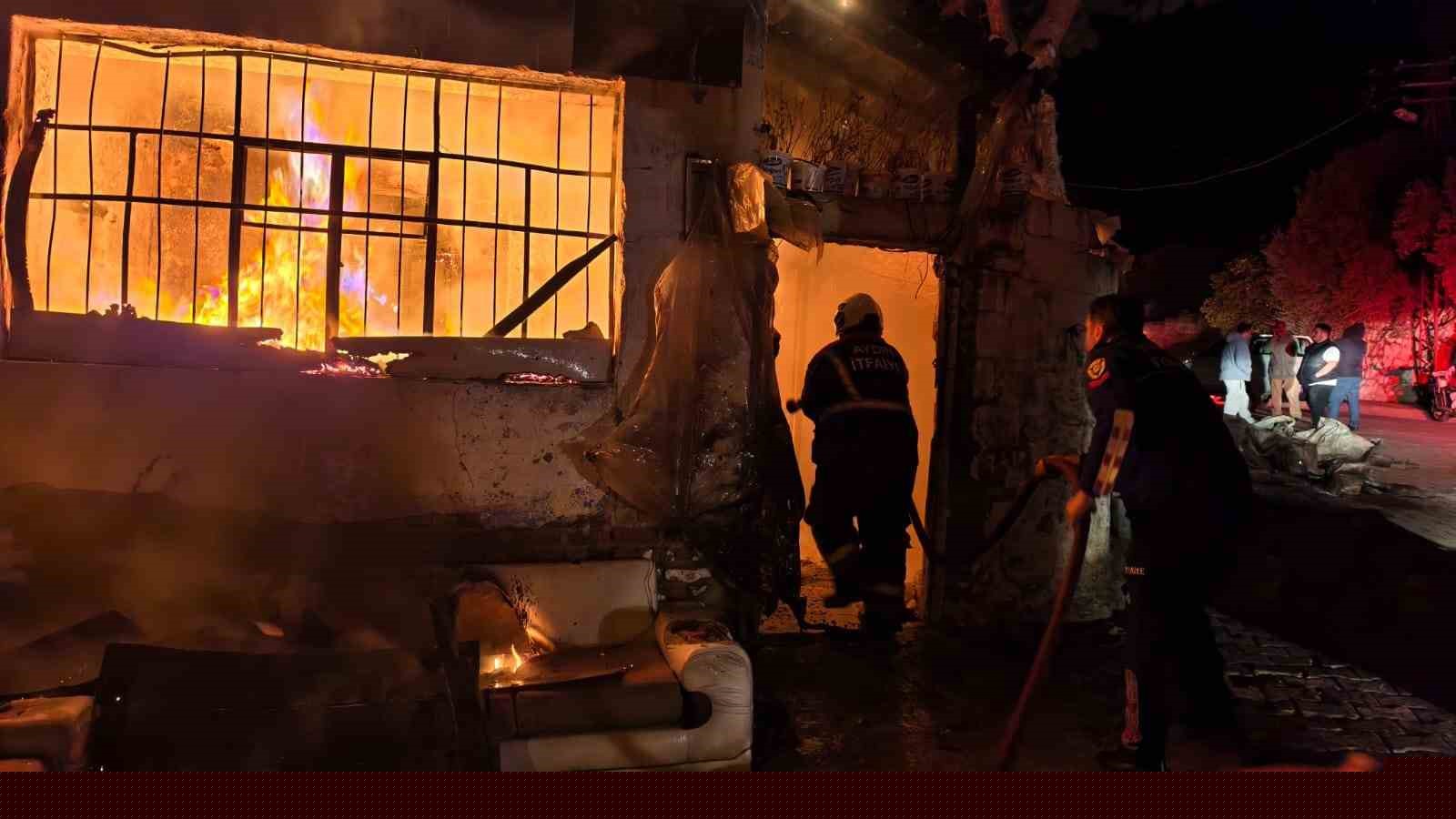 Sultanhisar’da müstakil ev alevlere teslim oldu
