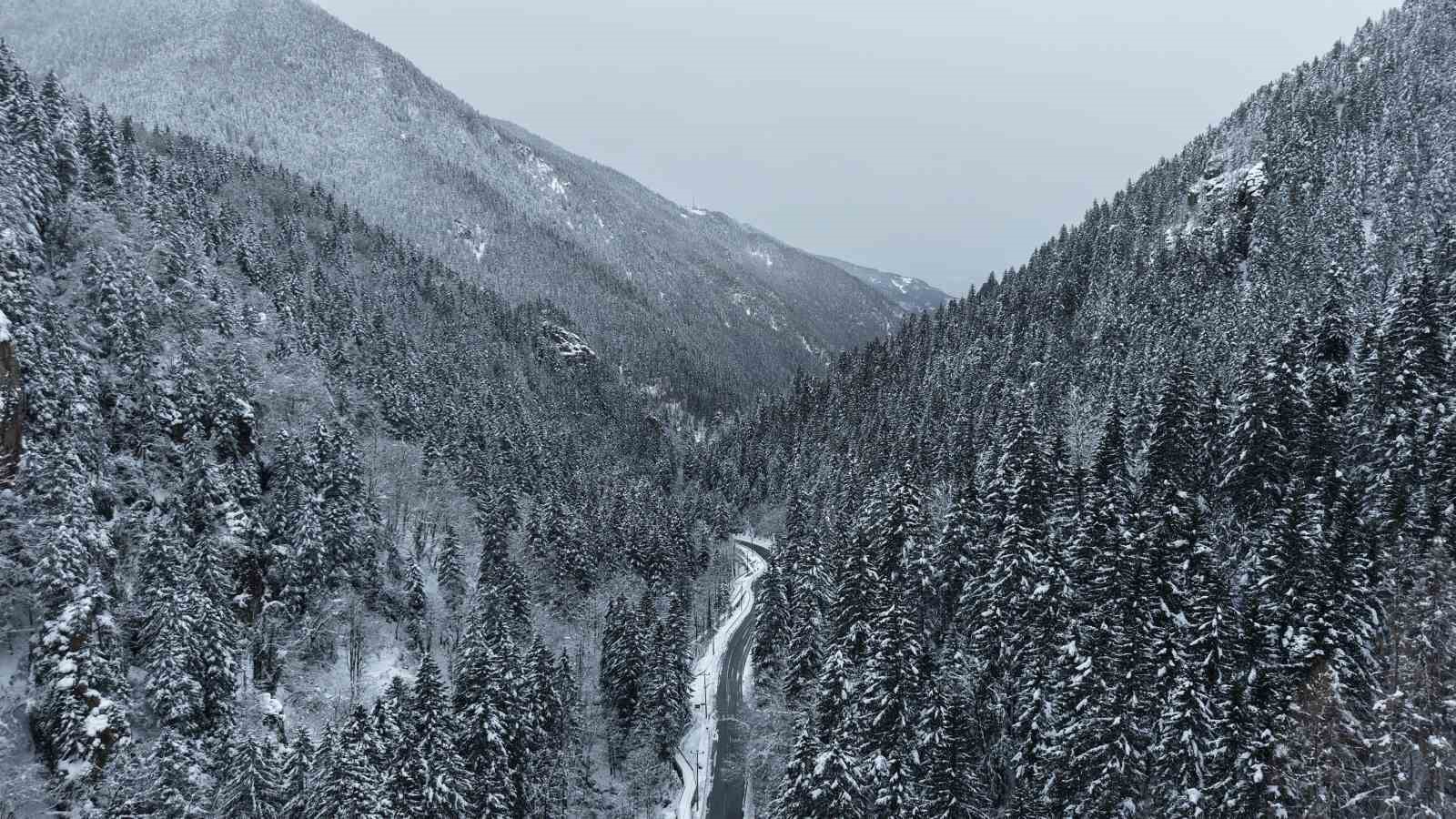 Sümela Manastırı beyaza, Altındere Vadisi sessizliğe büründü

