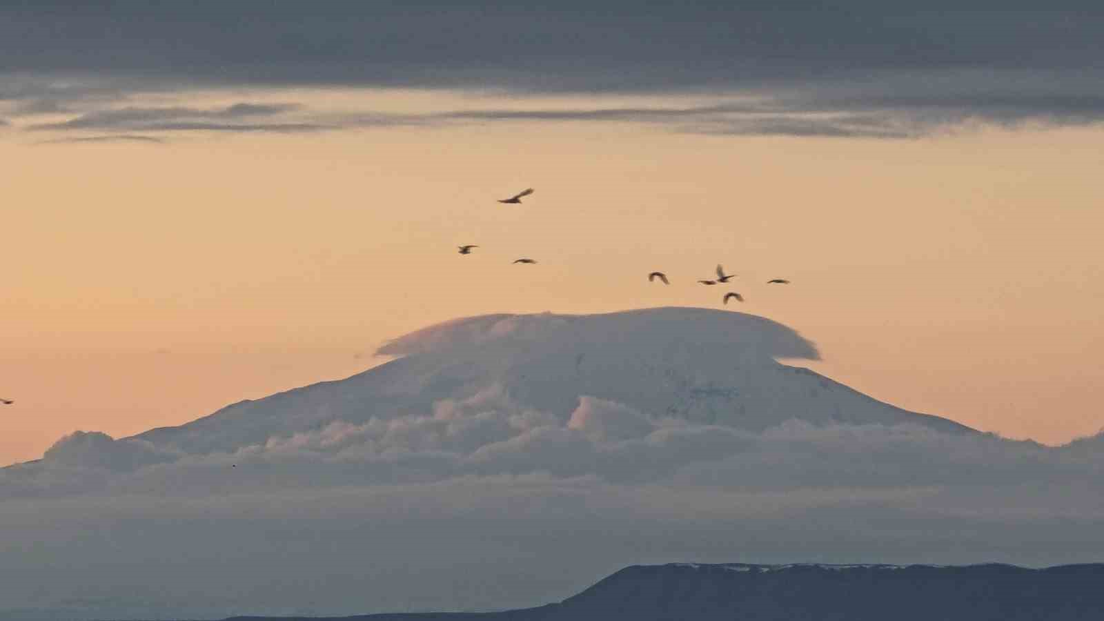 Süphan Dağı zirvesindeki bulut denizi mest etti
