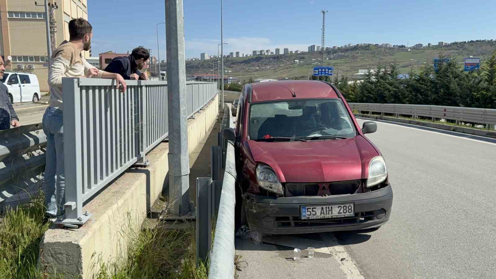 Tamire götürülen araç kaza yaptı: 1 yaralı
