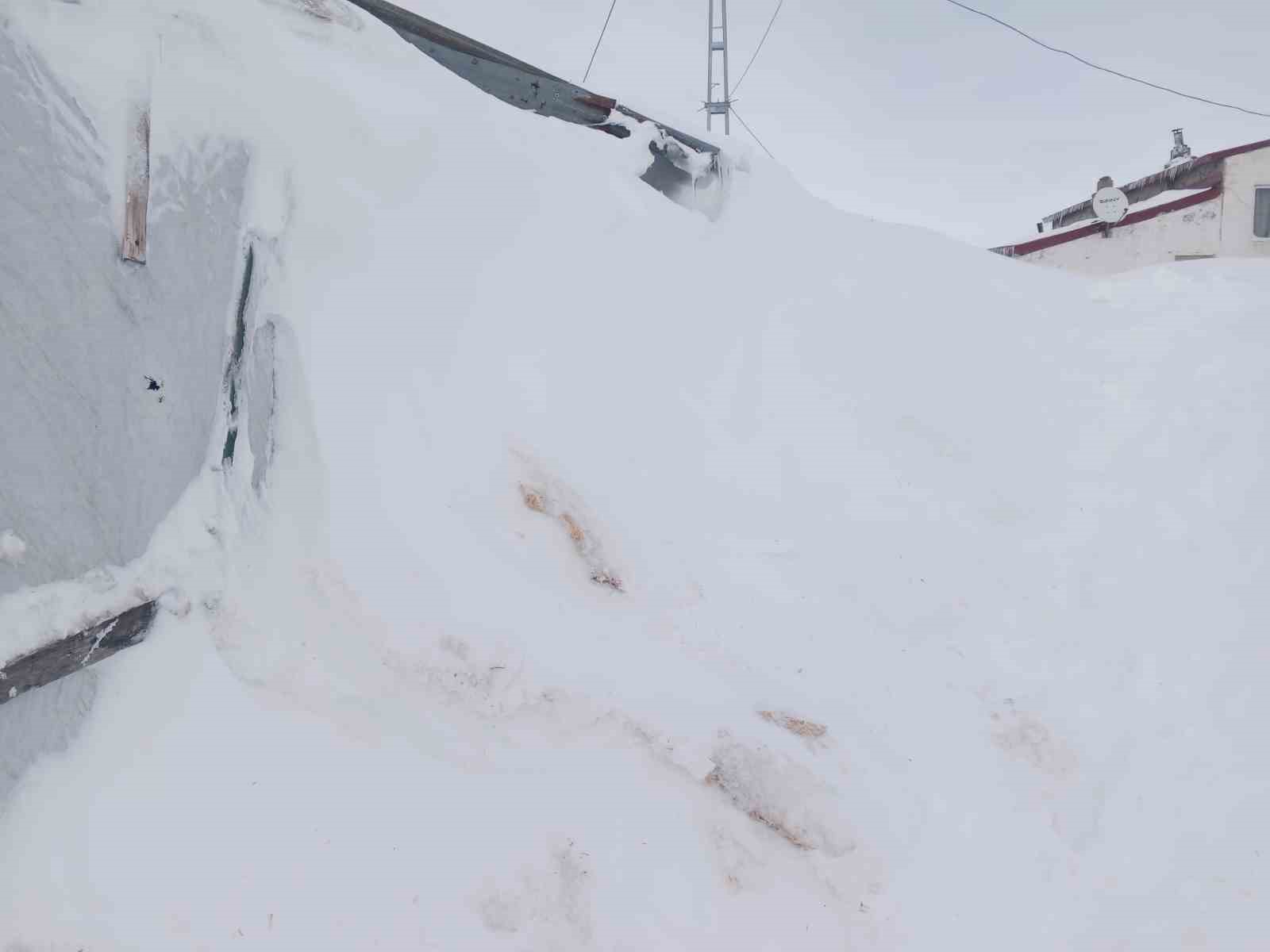Taşlıçay’da kar yığınları evlerin boyuna ulaştı
