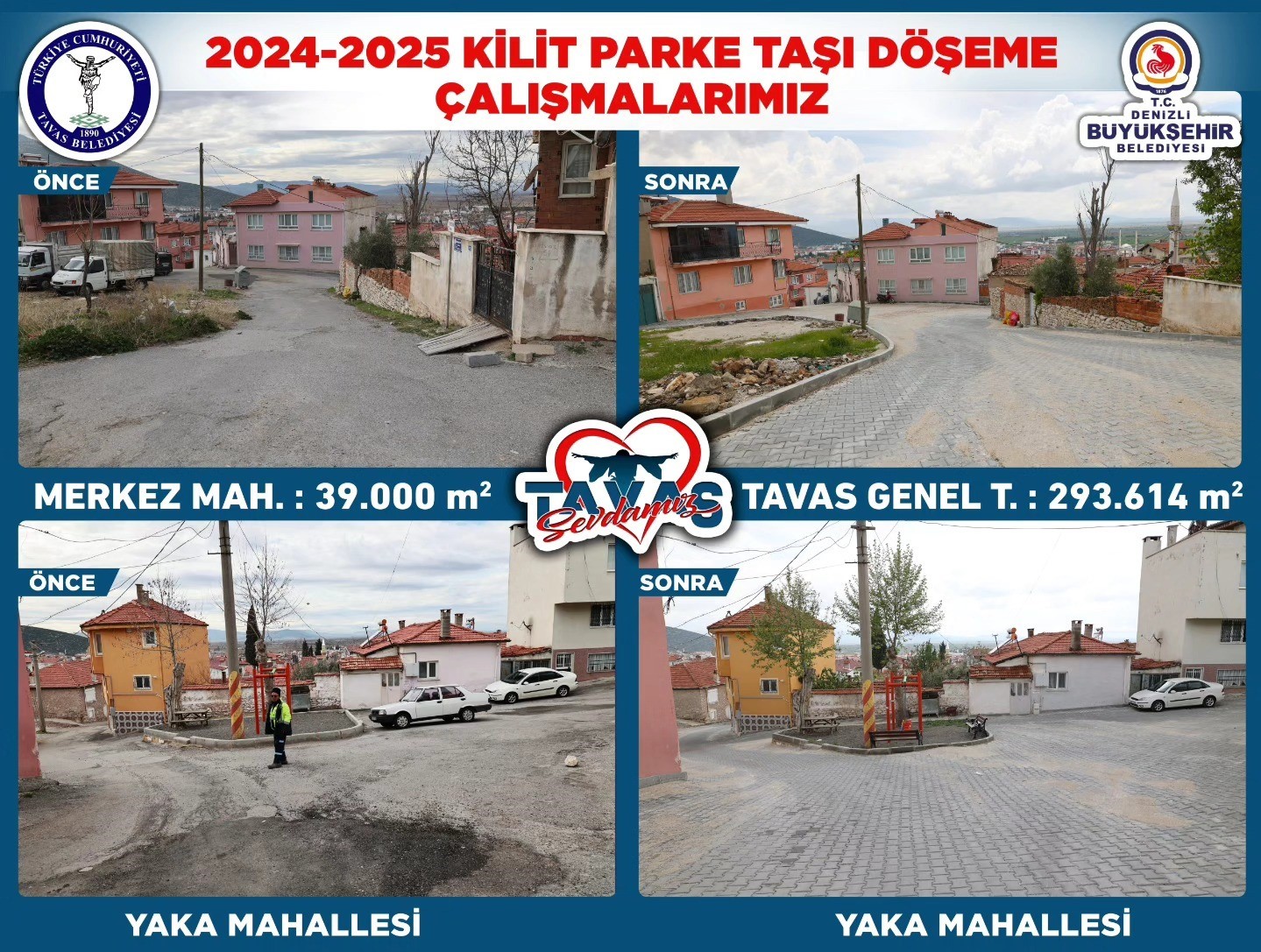 Tavas’ta 2024-2025 yıllarında üst yapıya büyük yatırım yapıldı
