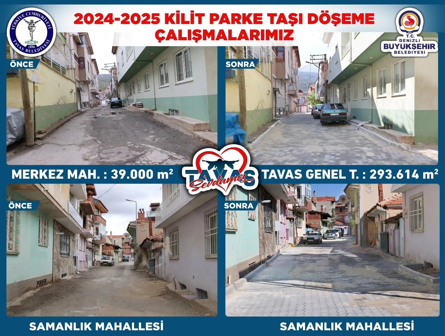 Tavas’ta 2024-2025 yıllarında üst yapıya büyük yatırım yapıldı
