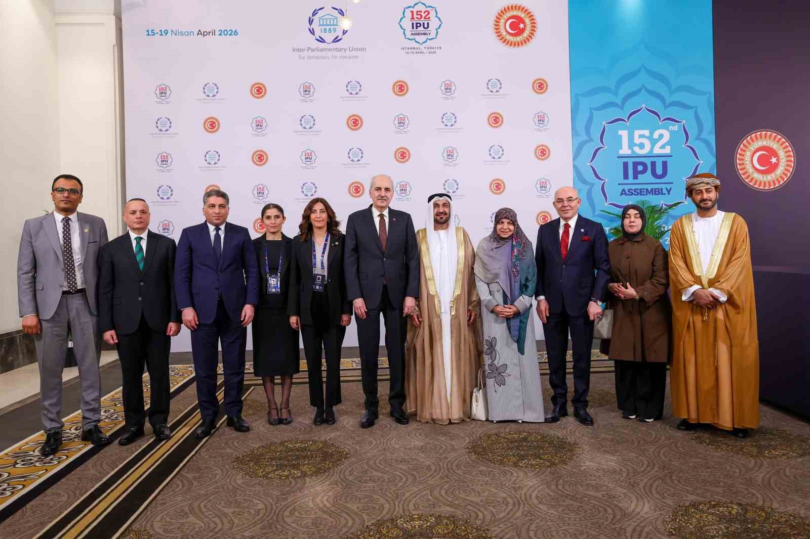 TBMM Başkanı Kurtulmuş, Arap Parlamentosu Başkanı Alyammahi ile görüştü
