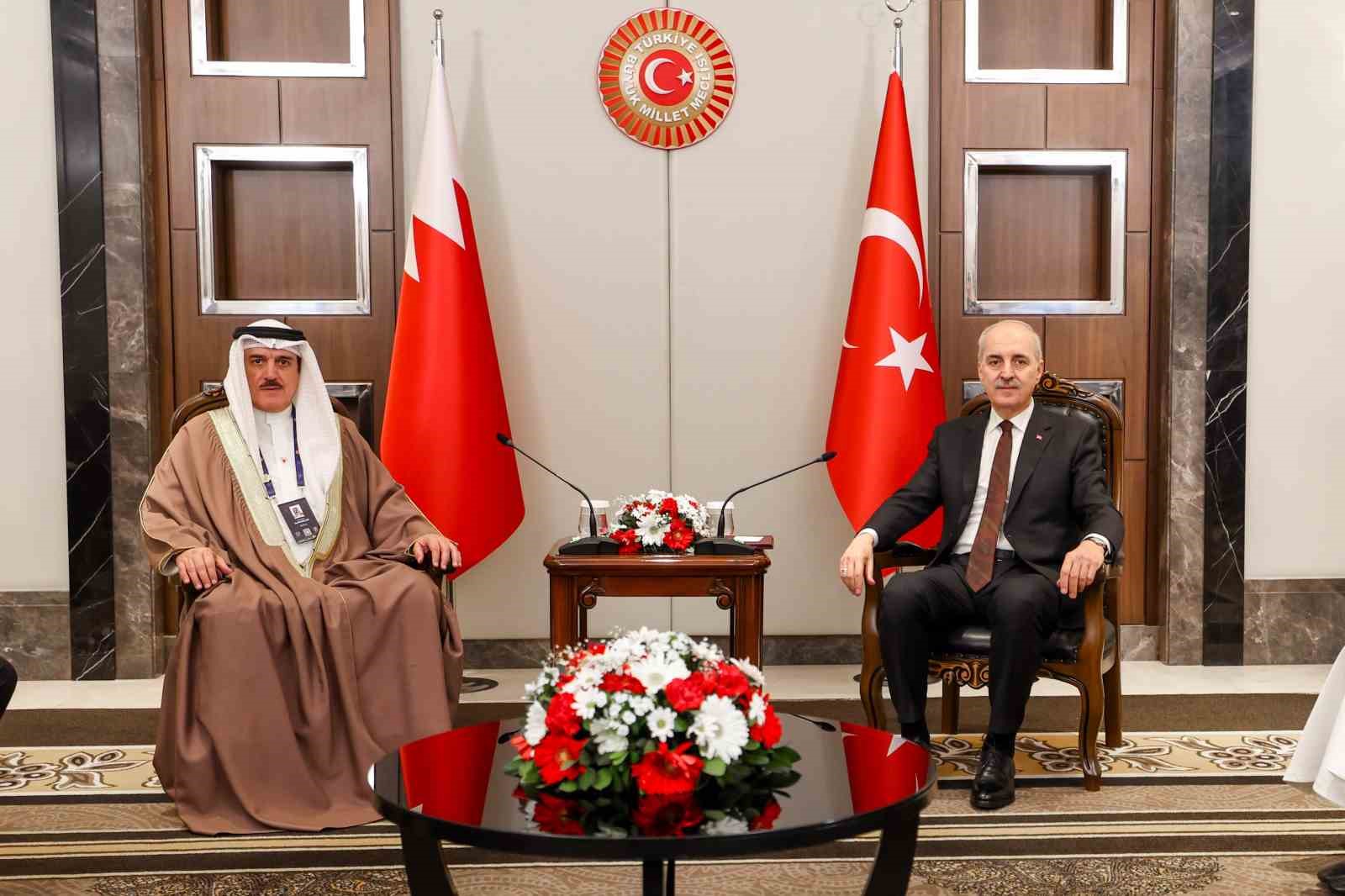 TBMM Başkanı Kurtulmuş, Bahreyn Temsilciler Meclisi Başkanı Al Musalam ile görüştü

