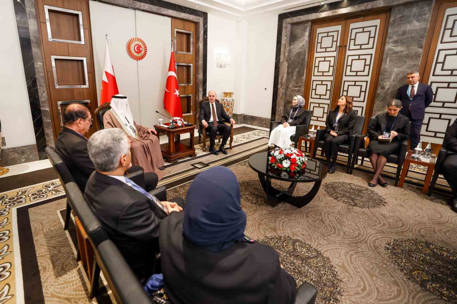 TBMM Başkanı Kurtulmuş, Bahreyn Temsilciler Meclisi Başkanı Al Musalam ile görüştü
