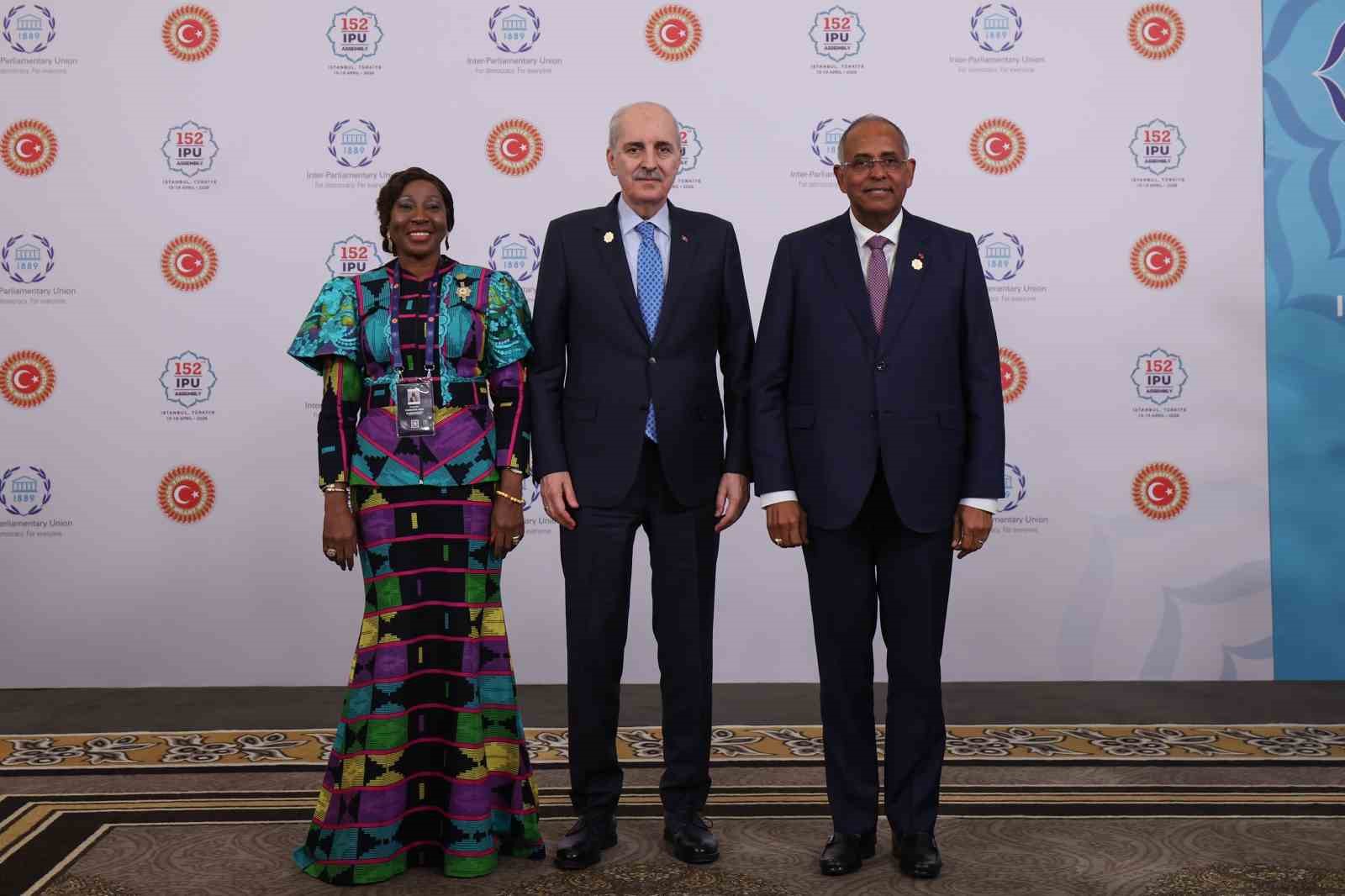 TBMM Başkanı Kurtulmuş, Fildişi Sahili Senatosu Başkanı Camara ve Ulusal Meclisi Başkanı Achi ile görüştü
