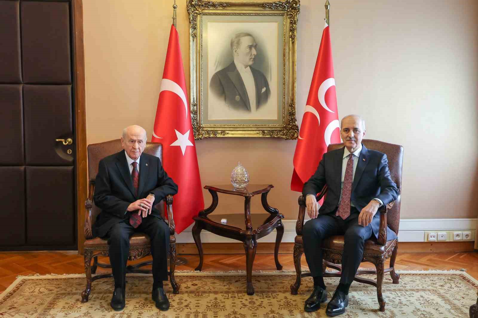 TBMM Başkanı Kurtulmuş, MHP Lideri Bahçeli’yi ziyaret etti
