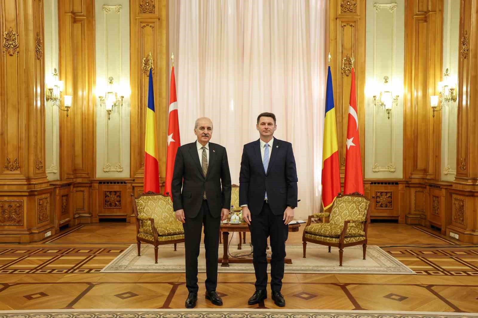 TBMM Başkanı Kurtulmuş, Romanya Senato Başkanı Abrudean ile görüştü
